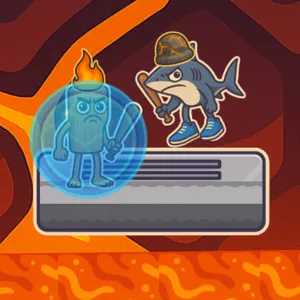 Desafia un amic en una arena caòtica on un moviment equivocat significa un final ardent. Empeny el teu rival, esquiva els coets que cauen i lluita per ser…